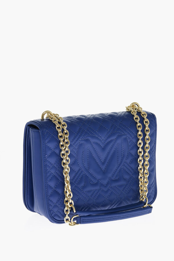 LOVE MOSCHINO FAUX LEATHER QUILTED SHOULDER BAG WITH LM-LOGO ON THE BACK - Imagen 2